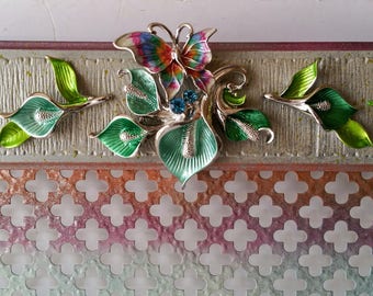 Floral jewelry hanger, Wall necklace holder, Earring organizer, Jewelry display, Wall earring holder, Necklace hanger, Jewelry holder wall