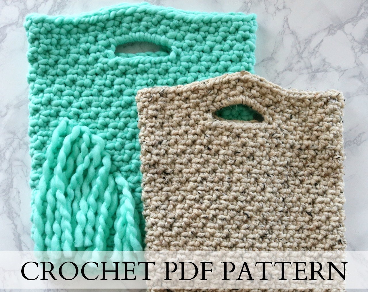 Remy Tote Bag // Crochet PDF Pattern Tutorial Small Tote Bag