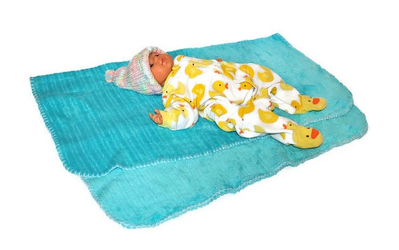 bright blanket baby blue Personalized Monogram Baby Name Blanket/ Blue Bright and