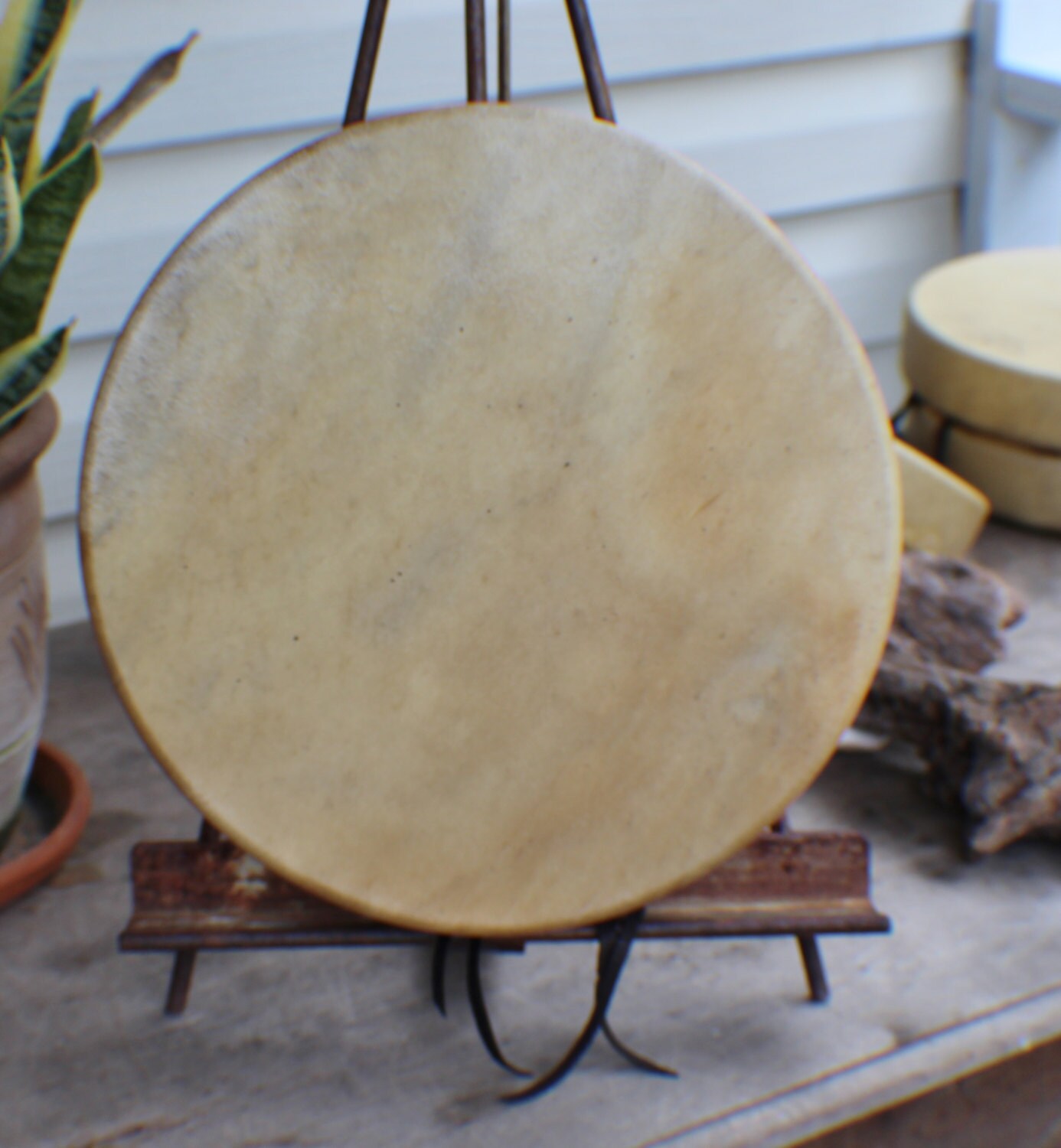 12 Elk Hide Hand Drum Native American Made by EarthMaidensEmporium