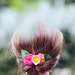 Summer wedding flower hair clips for brides and bridesmaids | felt flower hair clips | colourful hair flowers | felt flower hair clip