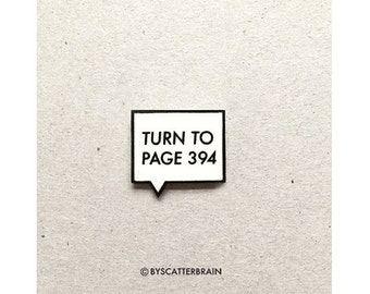 Harry Potter pin, Turn to page 394 - Professor Snape, Hp Pin