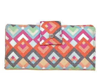Handmade fabric wallet, womens wallet, bifold wallet, ready to ship
