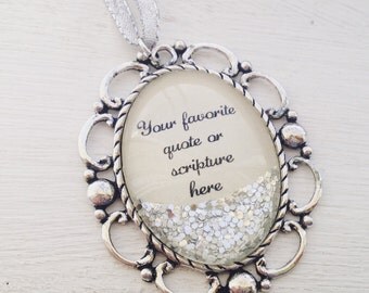 Customizable christmas ornaments, personalized Christmas ornaments, vintage style ornaments, sparkle ornaments, bible verse ornaments