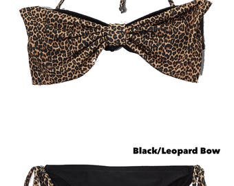 Girls' Bow Bandeau Bikini, Toddler Swimwear, Girls' Swimwear, Swimsuit, Bathing Suit, Bikini for Girls, Bikini Top and Bottom