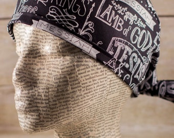Mens Scrub Cap - Christian Chalkboard