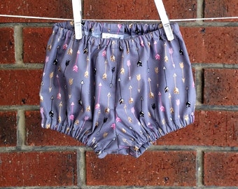 GIRL DIAPER COVER, gray diaper cover, diaper cover girls, diaper cover arrows, size 3 6 12 18 mths, diaper cover girl, baby bloomers