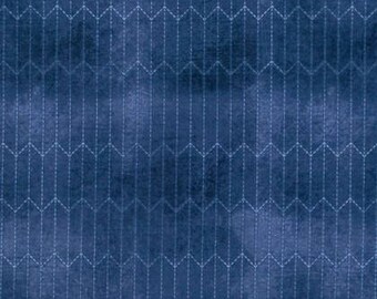 Chalk Lines Blue Cotton Woven - Dapper by Tim Holtz