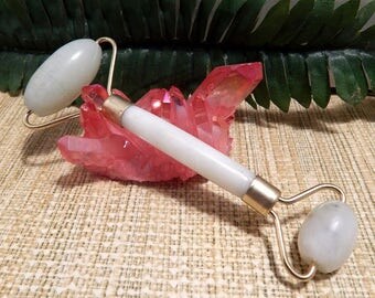 SALE 5 1/4" Jade Rollers Therapy Massage Silk Jewelry Bag chakra Gift Beauty Facial Treatments Complexion health