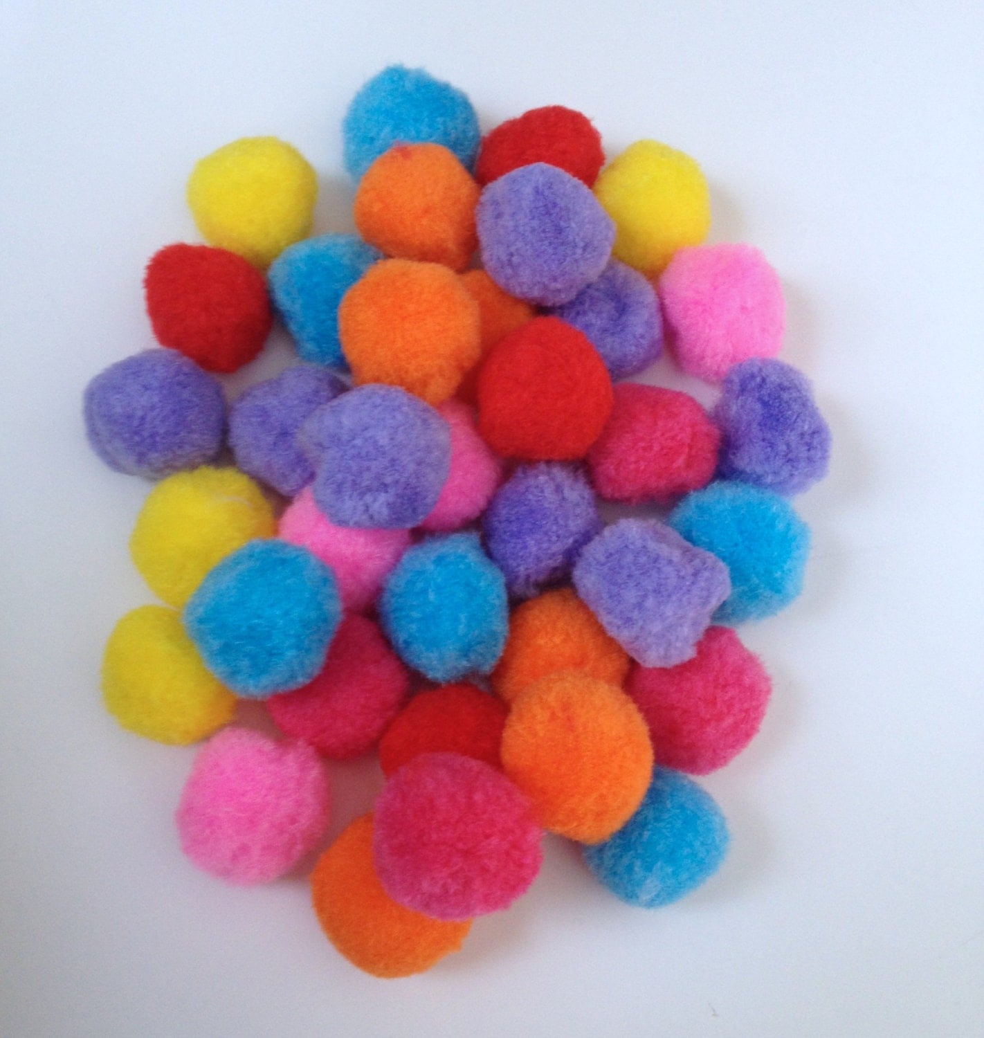 Jumbo 100 pcs Large colorful pompom balls pom pom balls craft sewing ...