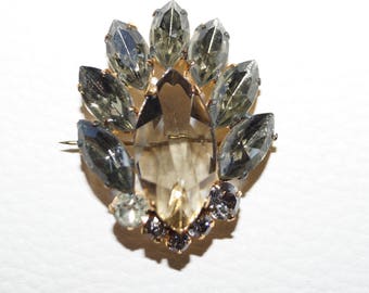 Great 60s Rhinestones Brooch Vintage