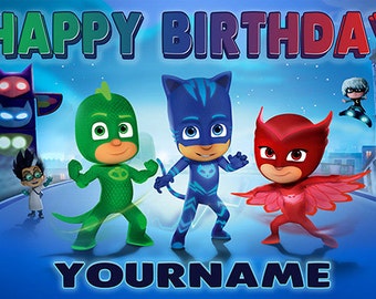 PJ Masks Custom Birthday Banner