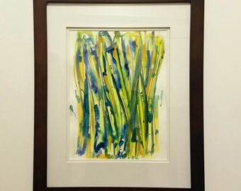 Original abstract watercolor, modern art, wall art, watercolor painting, 11x15