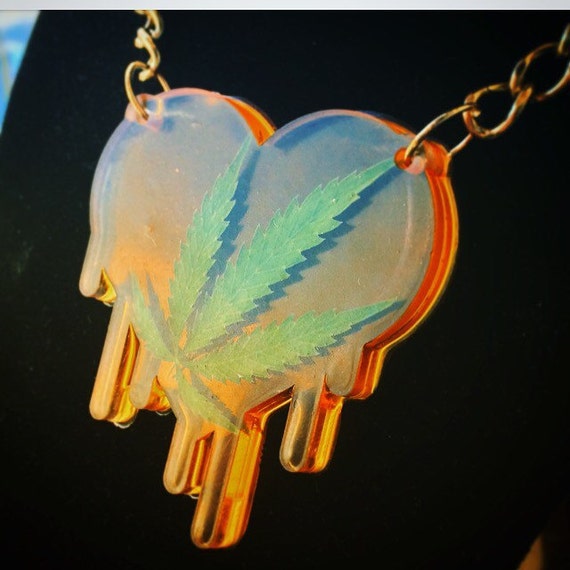 Items similar to MaryJane Honey Love PendantWeed NecklaceWeed Jewelry