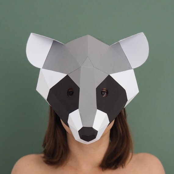 racoon-mask-diy-costume-paper-creation-pdf-pattern-printable