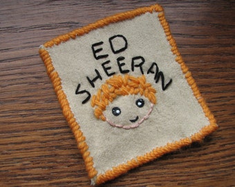 Ed Sheeran embroidery patch