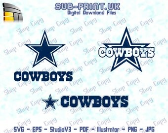 Dallas Cowboys SVG Files for Silhouette Cameo Cut Files, Svg Cricut Cut Files, Svg Cut Files