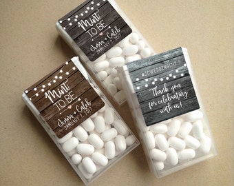 Wraparound Rustic Barn Wood & Lights Mint to Be Tic Tac Favor LABELS • Tic Tac Labels • Mint To Be • Mint to Be Favor Labels • Mints