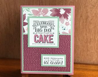 Birthday Card, Stampin Up Card, Handmade Card, Handmade Birthday Card, Greeting Card for Birthday, Happy Birthday Card