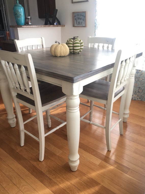 Sold Counter HeightAdjustable Farmhouse Kitchen Table