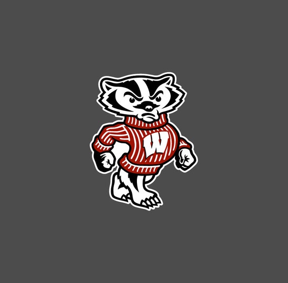 Wisconsin Bucky Badger Die Cut Decal/Sticker