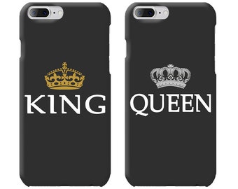 King & Queen Couple Phone Case Mate - iPhone, Samsung Galaxy Phone Cases for Couples - Matching Phone Case