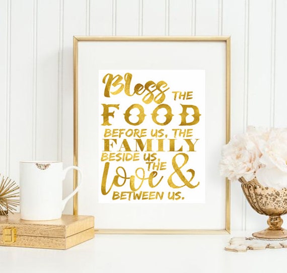 Bless the Food Before Us Digital Art Printable