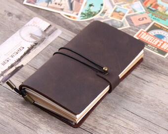 Personalized Leather Journal Notebook - Journal sketchbook - Refillable Leather Journal - Custom Journal