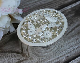 NEW!! Beautiful Butterfly Jewelry Box, Arras Box, Wedding Ring Box, Sweet 16 Gift, Quinceañera Gift, Wedding Gift, Unity Coins Box