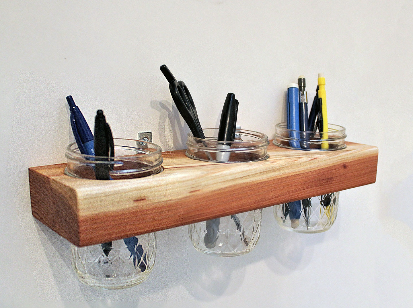 Mason Jars Holder Wall Mount Rustic Mason Jar Wall Decor