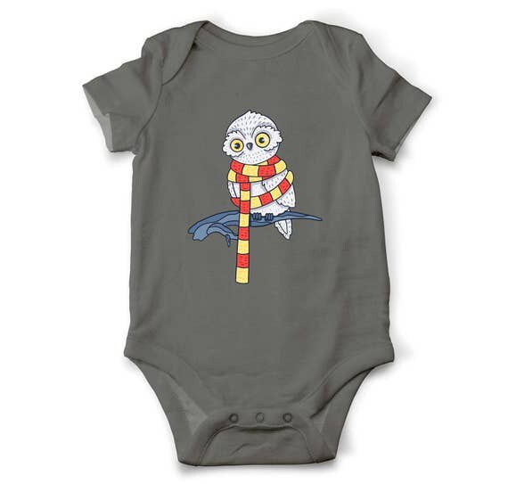 Harry Potter baby onesie Baby gift Owl onesie by OldCauldronGifts