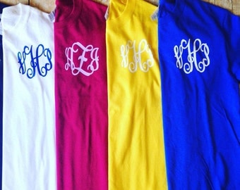 Monogrammed Shirt - Monogram Shirt - Monogram T-shirt - Monogram Tshirt - Personalized Shirt - Monogram Tee