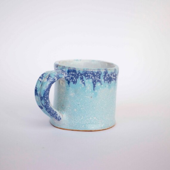 Handmade glazed ceramic mug mug for tea blue mug Stoneware