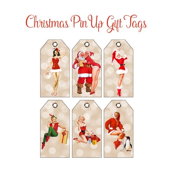 items similar to retro pin up christmas tags retro gift items similar to retro pin up christmas tags retro gift