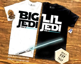 Big and Lil Jedi Unisex Tees, Tanks, and Long Sleeves S-XXL // Big Little Reveal // Big Little Shirts // Sorority Reveal