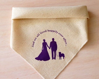 Dog Wedding Bandana, Rustic Wedding Pet Bandana, Labrador, Dachshund, Terrier, Bernese, or choose your dog breed