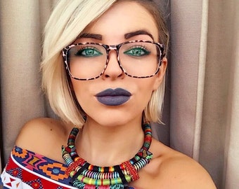 Jungle Necklace, Statement Necklace, Maasai Necklace, Ethnic Necklace, African Jewelry, African Necklace, Tribal Necklace, Collier Africaine