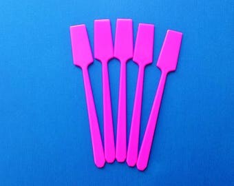 Resin Spatula, Resin Stir Stick, Resin Supplies, Pink Doming Spatula, Glazing Paddle, Makeup Spatula, Resin Tools, Set of 5 Spatulas