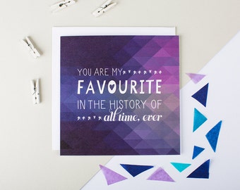 Favourite Funny Anniversary Card - Funny Valentine Card - Anniversary Card For Boyfriend - Husband - Funny Love Card - Funny Thank You Card