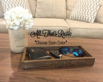 Rustic Wooden Tray, Rustic Key Holder, Rustic Decor, Key Holder, Key Holder Tray, Wooden Tray, Wallet Holder, Key Organizer, Gift for Him