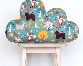 Clouds cushion forest animals