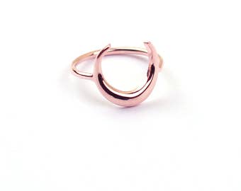 Moon Ring, Dainty Ring, Crescent Moon Ring, Gold Ring, Sterling Silver Moon Ring, Simple Ring, Crescent Ring, Rose Gold, Best Friend Gift