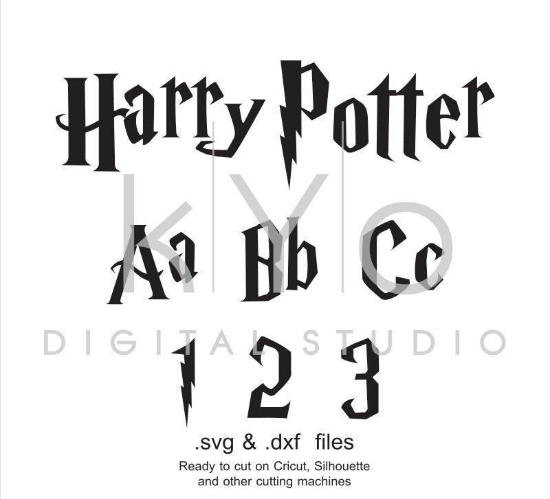 Download Harry P font cuttable svg files Potter alphabet svg Monogram