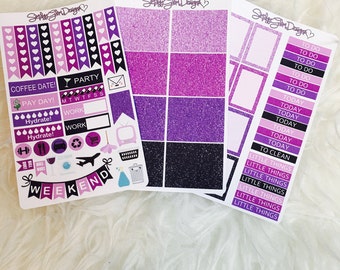 Purple Rain Weekly Sticker Kit | Erin Condren & Plum Paper Planner