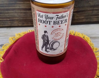 Not Your Father's Root Beer Bottle Candle. Soy Wax Beer Candle. Soy Beer Candle. Choose Your Scent