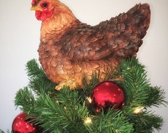 Laying Hen Unique Christmas Tree Topper