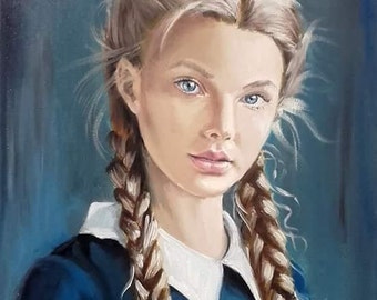 Custom Painting from Photo. Oil Painting Portrait from Photo. Personalized Gift. Photo to Painting. Original Art