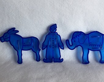 Set of Three Vintage Circus Cookie Cutters