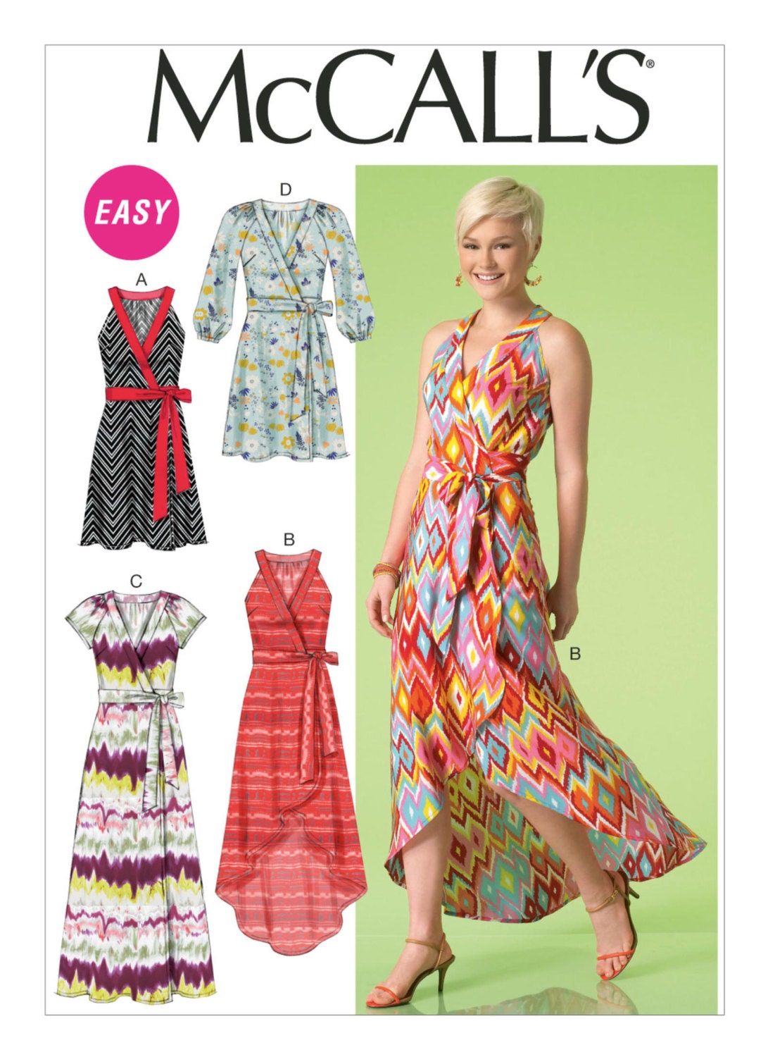 Sewing Pattern for Misses' Wrap Dresses McCall's