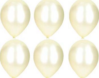 11" Pearl Ivory Latex Balloons // Birthday Party, Baby Shower, Bridal Shower, Wedding Shower, Anniversary, Valentines Day